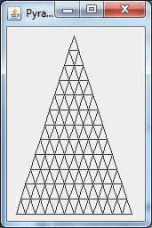 Sample output for PyramidScheme with rowCount == 10