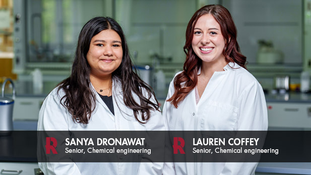 An innovative project for the FetTech biotech startup inspired Sanya Dronawat (left) and Lauren Coffey to have additional industry internship and college research experiences and, eventually, future career opportunities.