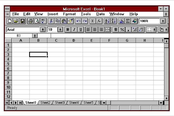 Microsoft Excel empty page