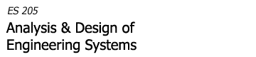 ES205 Analysis and Design of Engineering Systems