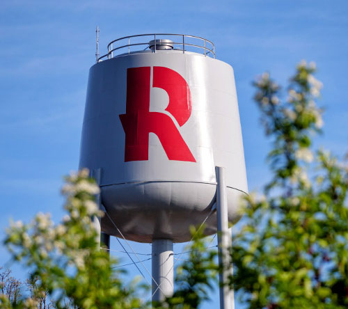 !Rose-Hulman water tower with logo