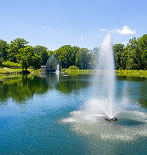 White Chapel with lake view