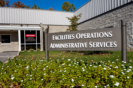Facilites Operations Administrative Services Sign