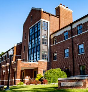 Image shows Percopo Hall, one of Rose-Hulman’s dormitories. 