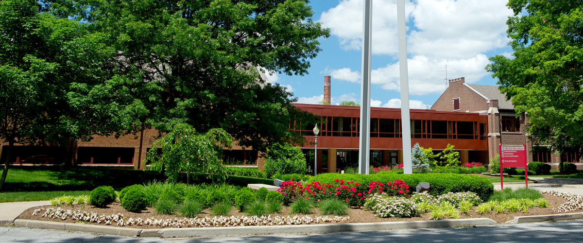 Rose-Hulman’s Hadley Hall on a sunny summer day.