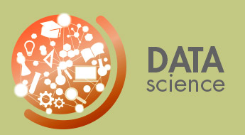 Graphical representation of science and math icons with the words "Data Science"