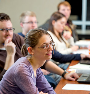 Student listening to class lecture