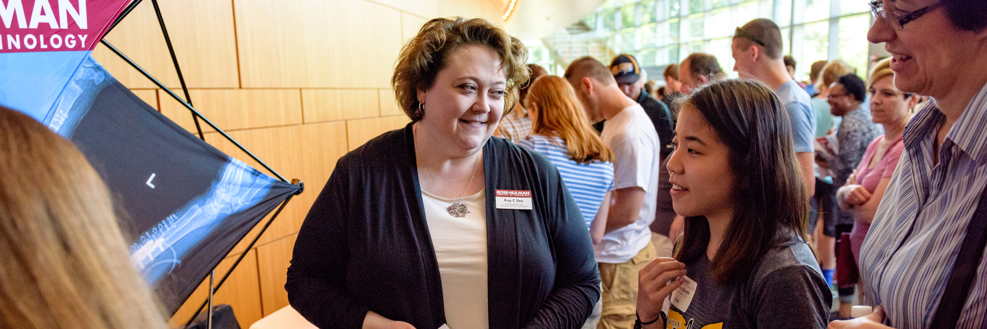 Biology Professor, Kay C Dee with Prospective Student