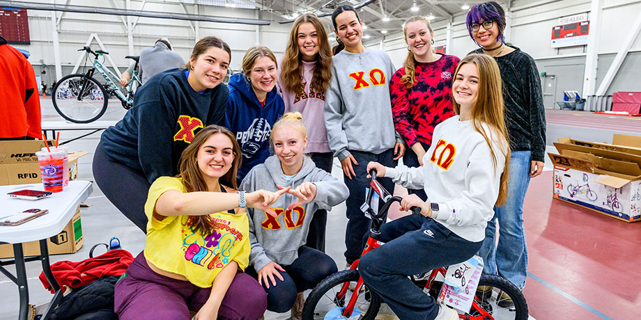 Chi Omega members at Bikes for Tykes.