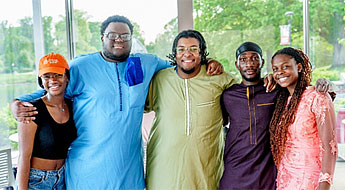 Group of smiling students