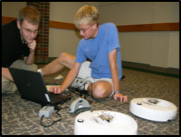Students using Create robots in CSSE 120