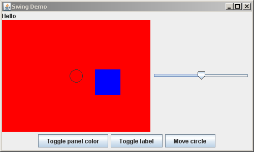 A JSlider has been added to the right-hand-side of the frame