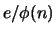 $e/\phi(n)$