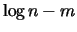 $\log n - m$