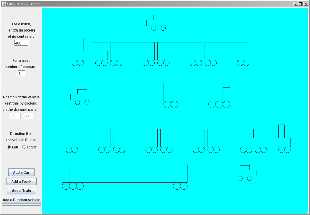Solved CarsTrucksTrains project