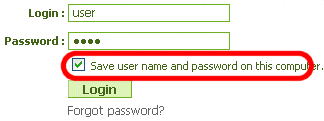 user login