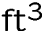 $\text{ft}^{3}$