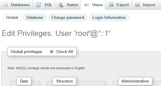 edit root privileges