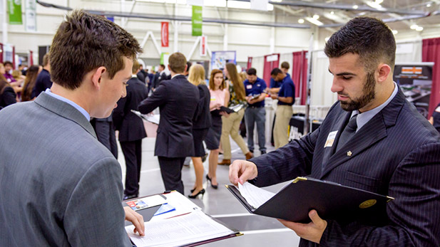 Female student at recent career fair