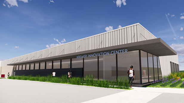 Architectural rendering of the new Kremer Innovation Center