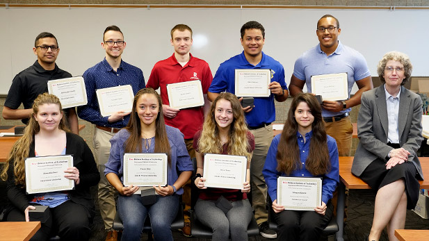 Mechanical engineering student award winners