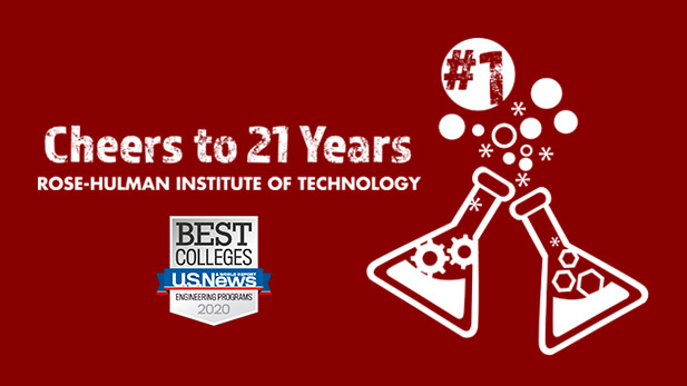 Number one graphic and U.S. News & World Report Best Colleges badge