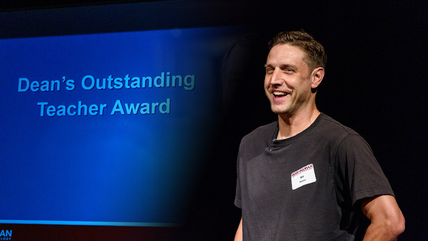 William Butske, associate professor of mathematics, receives his Dean's Outstanding Teacher Award