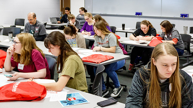 Students participating in Sonia Math Day.