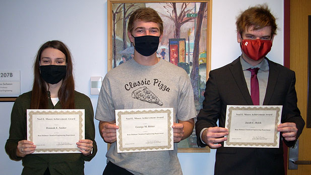 Students posing with their Noel Moore Awards