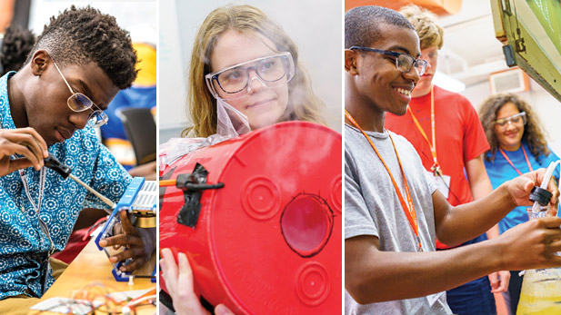 Student's at Rose-Hulman's Operation Catapult summer STEM camp.