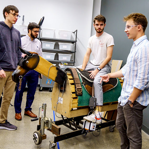 A group of images highlighting recent biomedical engineering student projects at Rose-Hulman.