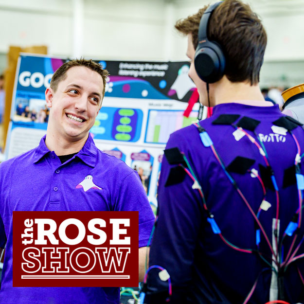Students demonstrate projects at the 2023 Rose Show.