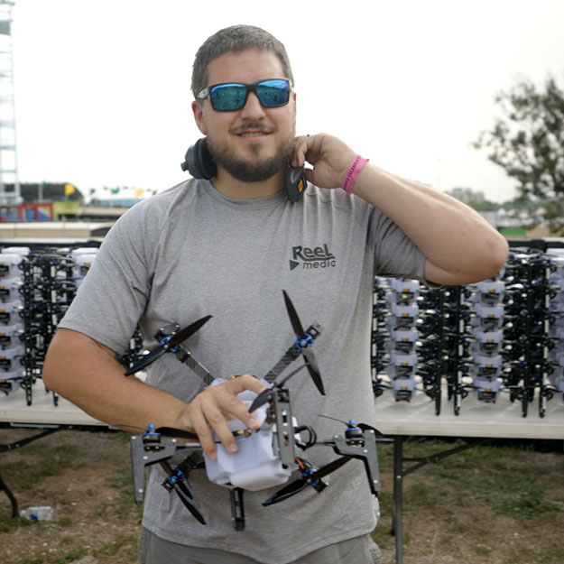 Drone fireworks show at Rose-Hulman.