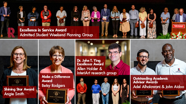 Photo collage of 2026 Rose-Hulman's annual Commencement Awards Recepients