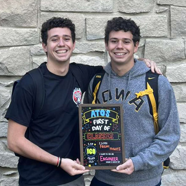 Twin brothers Matteo and Tommaso Calviello