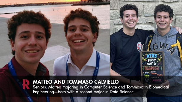 Twin brothers Matteo and Tommaso Calviello