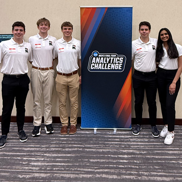 Collage image of Rose-Hulman Students at NCAA Final Four Analytics Challenge