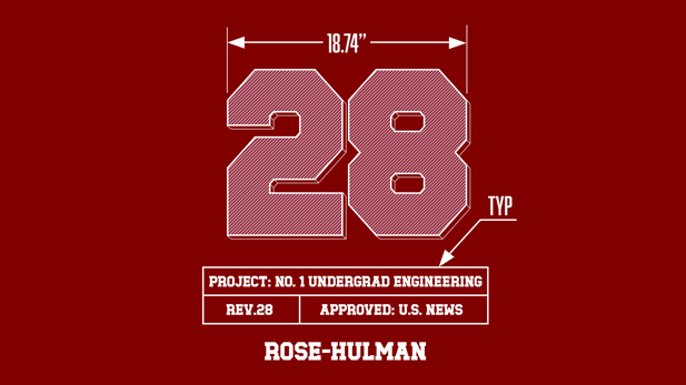 Number One Graphic for Undergraduate Engineering Education for the 28th Consecutive Year