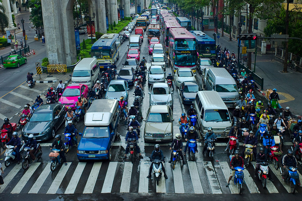 lane splitting in Thailand