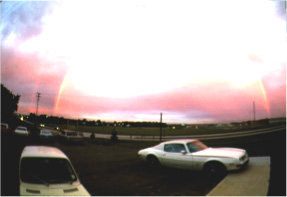 Cars with rainbow