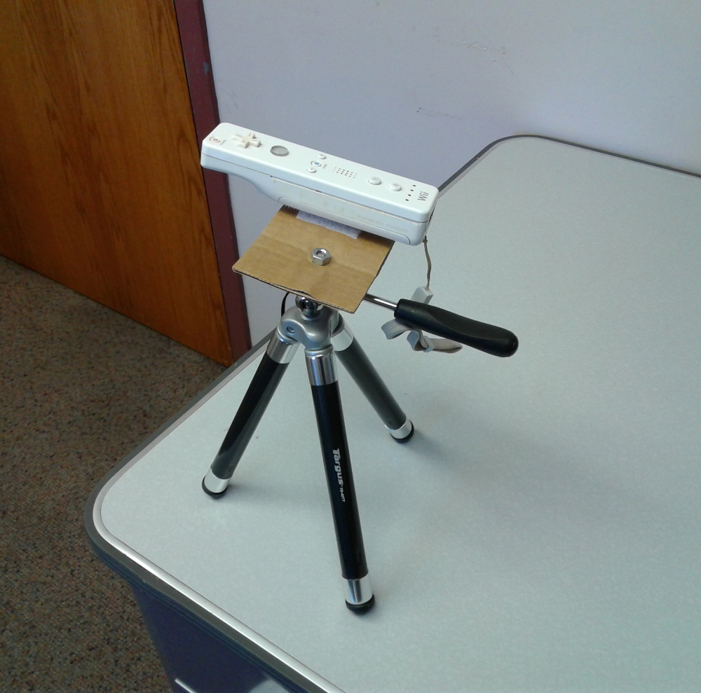 Wiimote on tripod