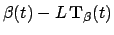 $ \beta(t) - L\,\mathbf{
T}_\beta(t)$